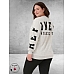 KAFFE CURVE Sweatshirt Statement Lichtgrijs 